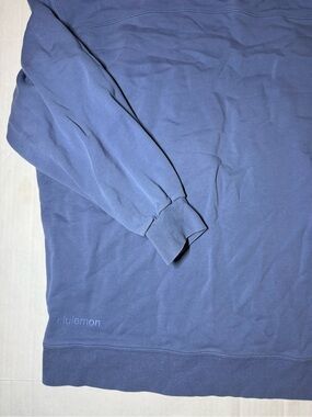 Lululemon Perfectly Oversized Crew Sweatshirt Blue Cotton Terry Pullover